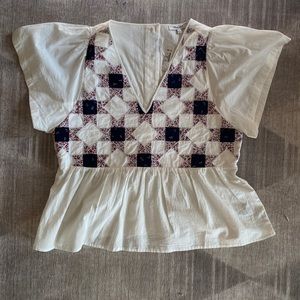 Quilted detailed Madewell top